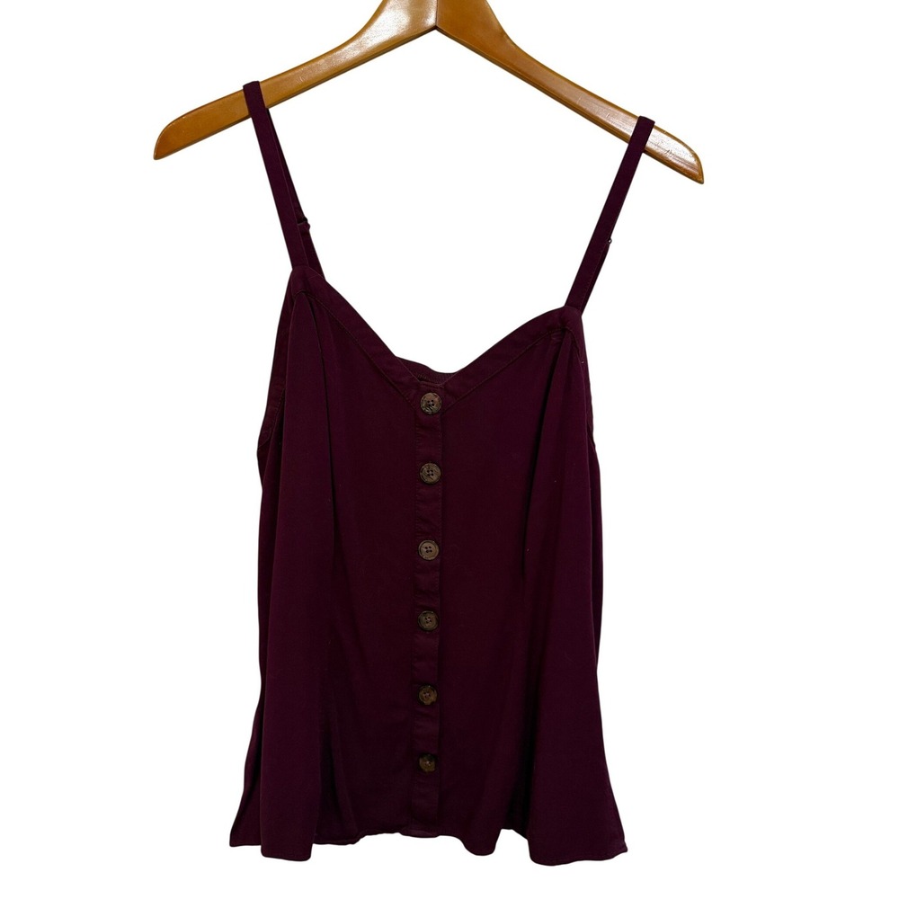 Torrid Women Cami Top 1 Purple Button Front Adjustable Strap Flowy Boho Cami